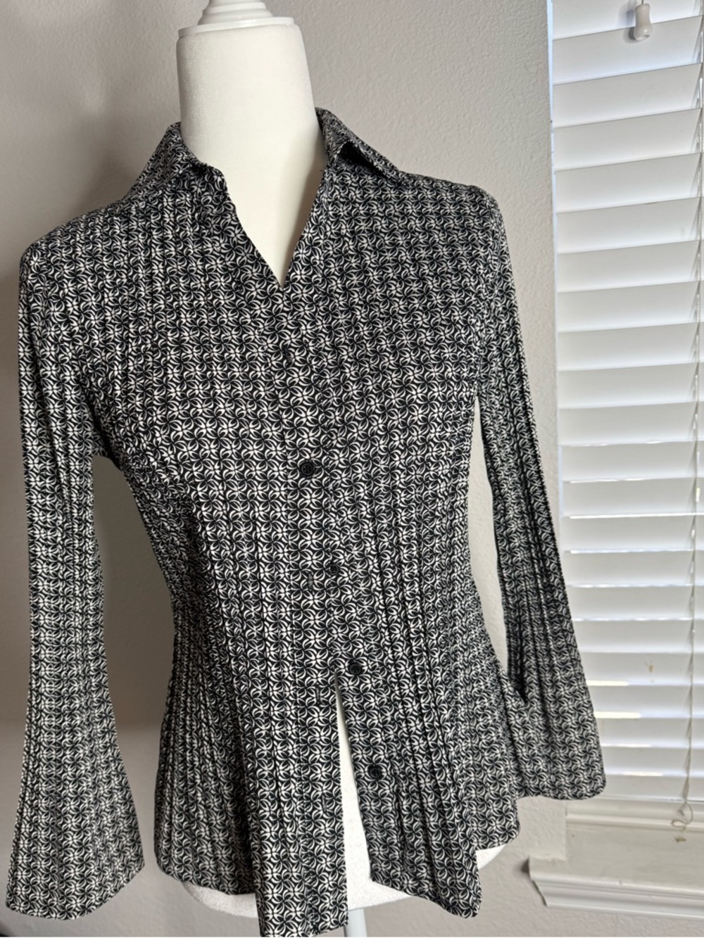 East 5th Black and White Button Down Shirt